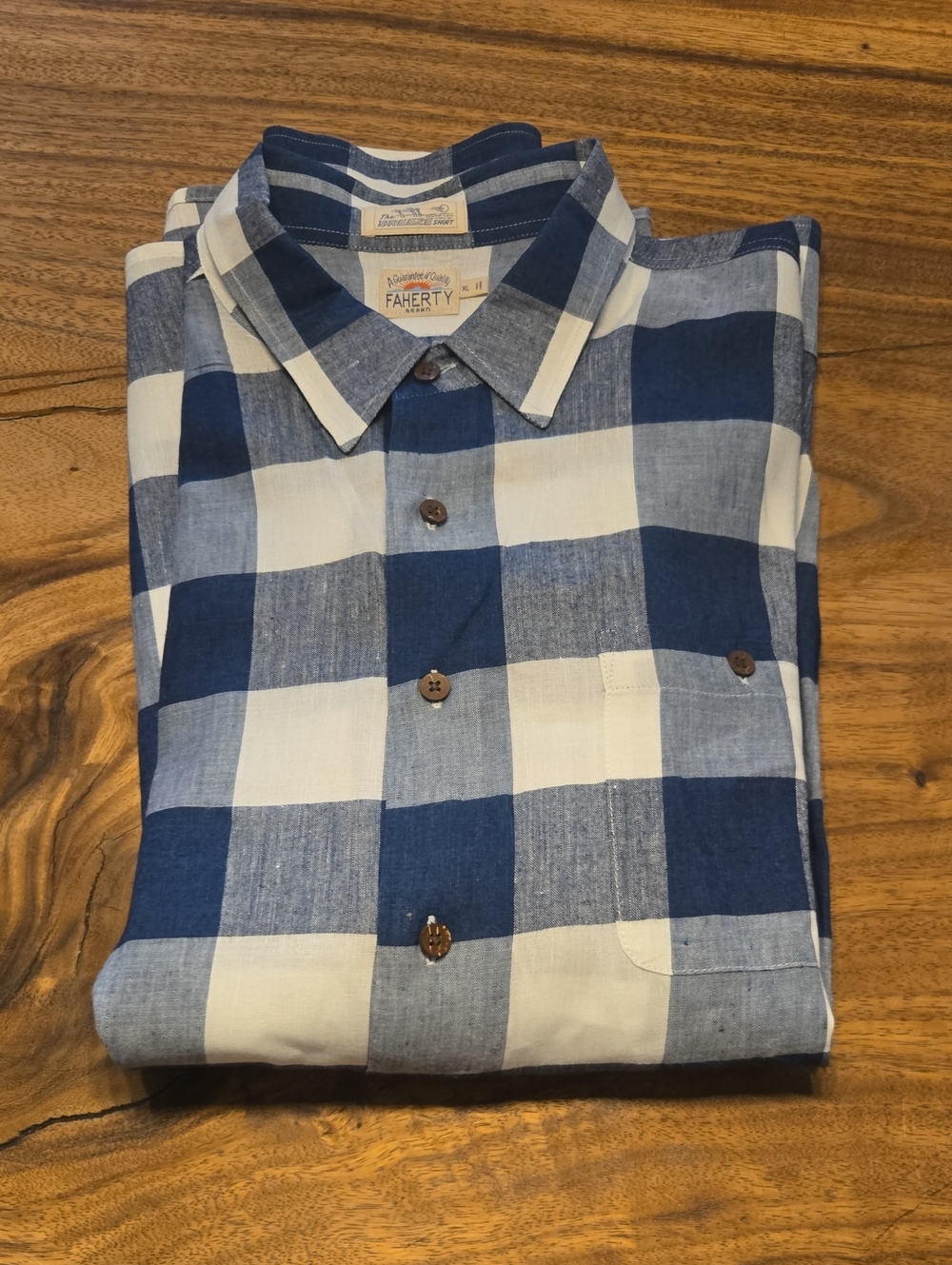 Blue And White Plaid Button Down